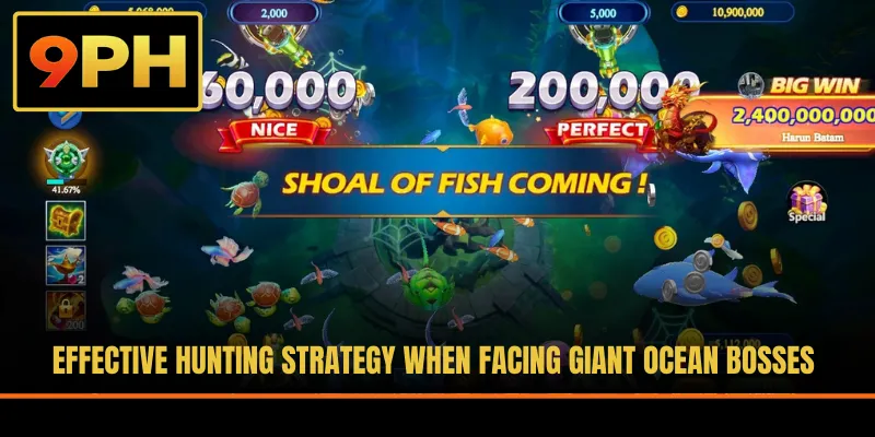 Effective hunting strategy when facing giant ocean bosses