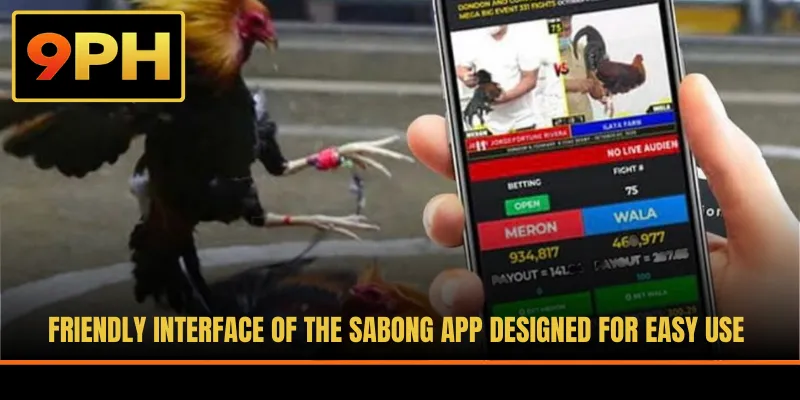 Friendly interface of the Sabong app designed for easy use