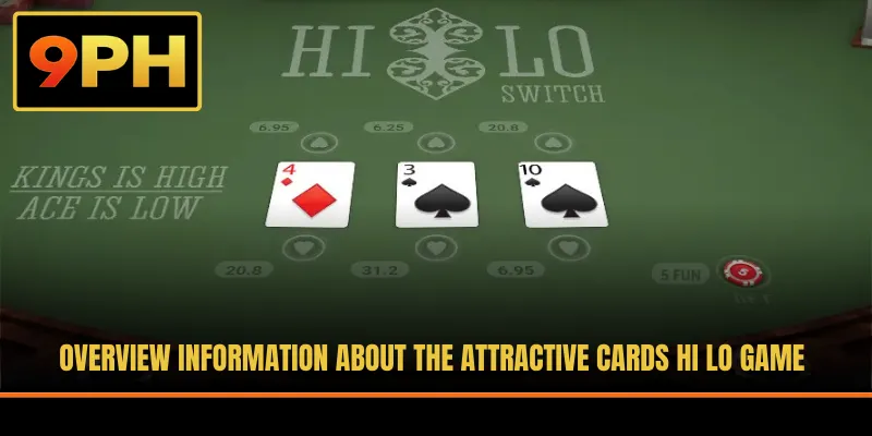 Overview information about the attractive cards Hi Lo game