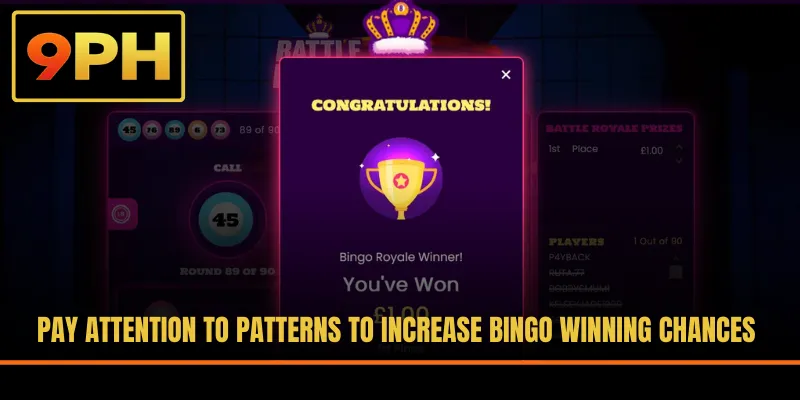 Pay attention to patterns to increase bingo winning chances