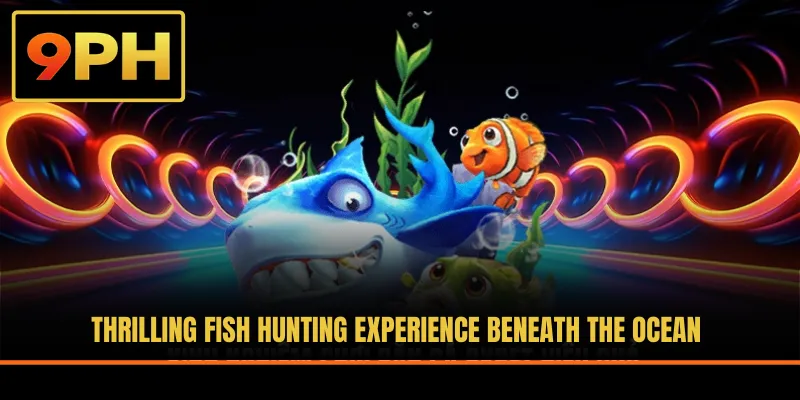Thrilling fish hunting experience beneath the ocean